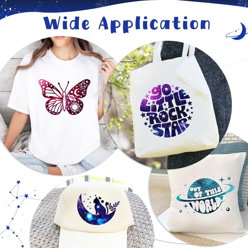 HTVSTD Starry Sky HTV Heat Transfer Vinyl 12pcs10*12in Iron on