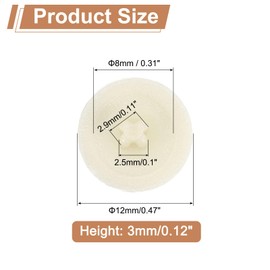 sourcing map Screw Caps, 228Pcs 12mm - Plastic Self-Tapping Screw Cap Covers, Decorative Cover Hole Plug for Diameter 7-8mm Flat Phillips Screw (Snow White)