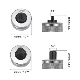 uxcell Swage Expander Head 3/8", 3/4" Hydraulic Tube Pipe Expander Swaging Head for HVAC/R Tube Expanding Tool Tube Cutters