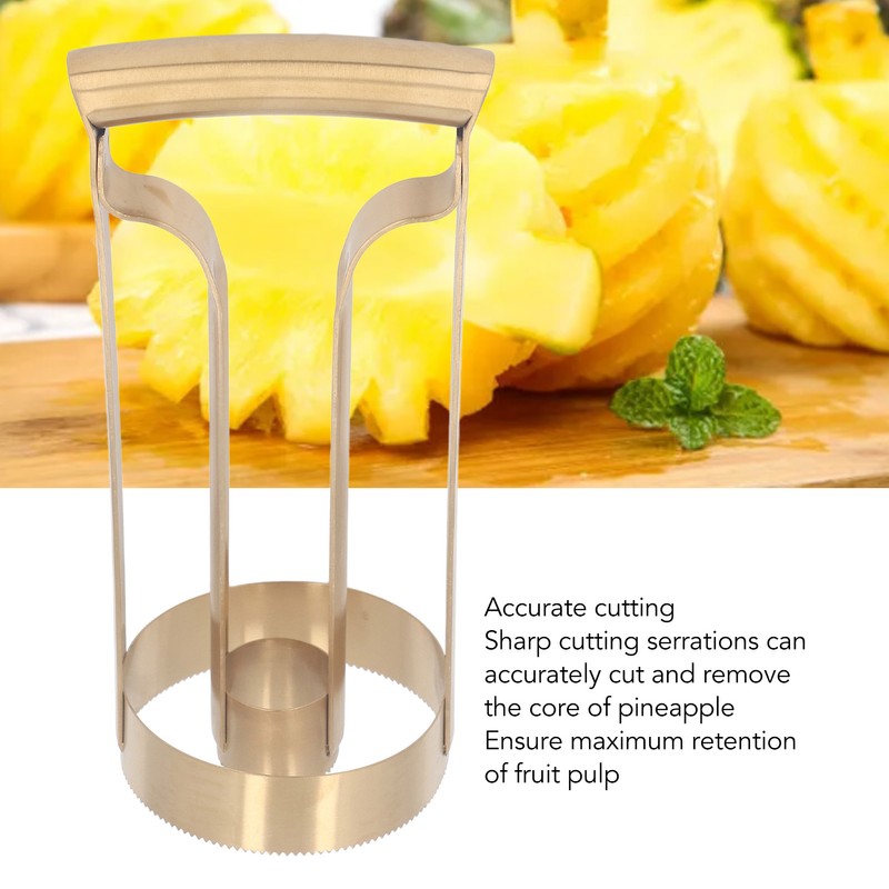 Pineapple Corer Gold Stainless Steel Pineapple Corer Peeler Cutter Fruit