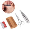 Blue ZOO 4pcs Beard Kit Shaving Knife Blade Double Sided