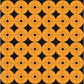 Pro-Shot Products Orange Target Dots Peel & Stick 1" Target Dots - 36 Dots Per Sheet - 10 Sheets