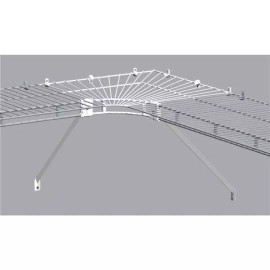 ClosetMaid (1)-ClosetMaid 16 In. Shelf & Rod White Wire Closet Corner Shelf Kit 2106700