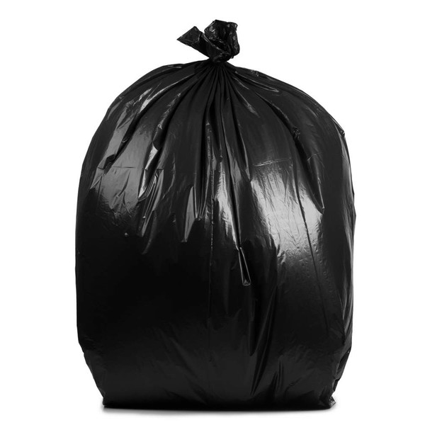 PlasticMill 7-10 Gallon, Black, 24x23, 1.2 Mil, 250 Bags/Case, Garbage Bags/Trash Can Liners.