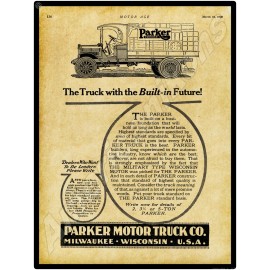 1920 Parker Motor Trucks NEW Metal Sign: Milwaukee, Wisconsin - Large Size