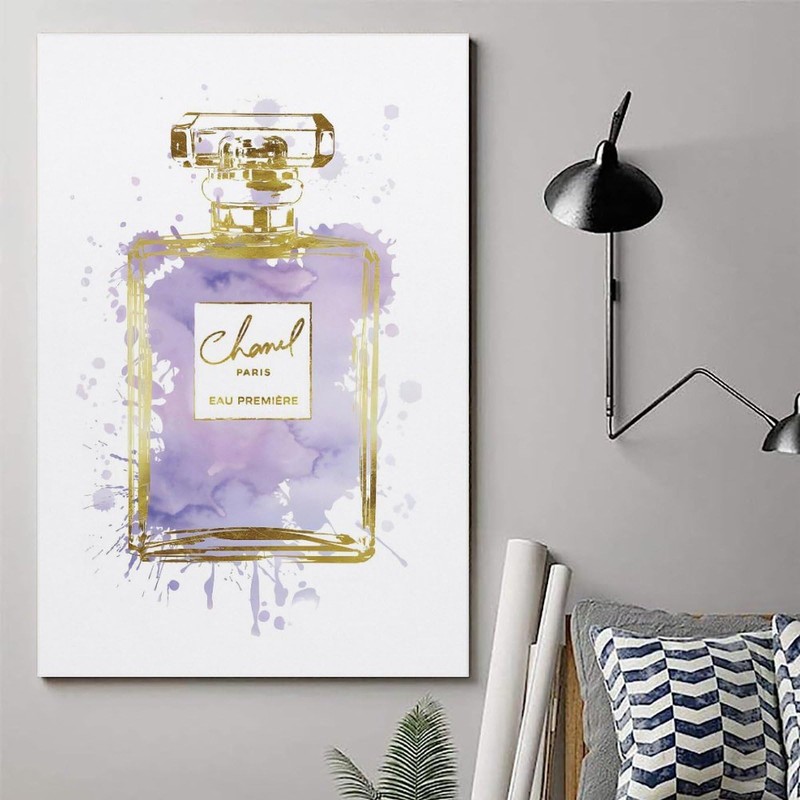 WEboL Fashion Gold Inky Perfume In Purple Bottle Splash Decorative