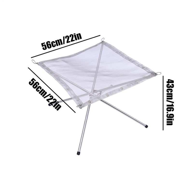 Camping Fire Pit,Stainless Steel Mesh Fire Pit for Outdoors |