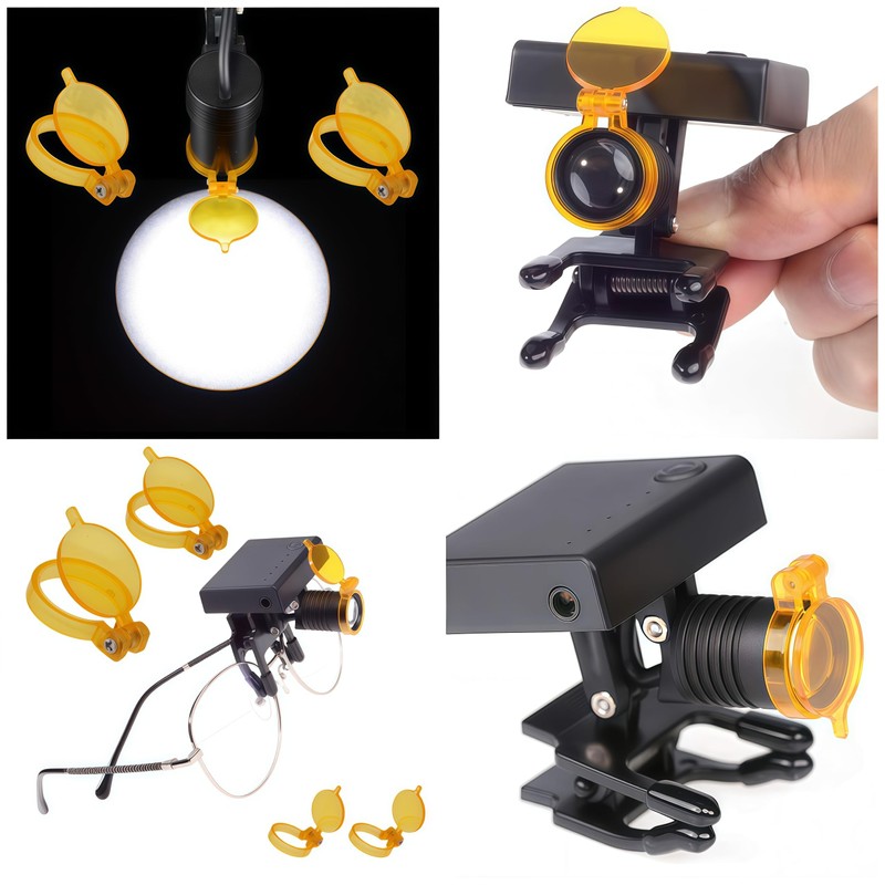2PCS Yellow Filter for LED Head Light Lamp Dental Loupes