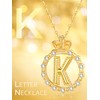 KINGWHYTE Letter Chain for Women Gold-Plated Initials Chain with Letter