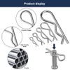 Pack of 100 Split Pin Assortment Spring Plugs, 6 Different