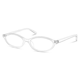 YMRFW Oval Blue Light Blocking Glasses for Women Retro 90s Cat Eye Frame Glasses Computer TV Eyeglasses Anti Eyestrain