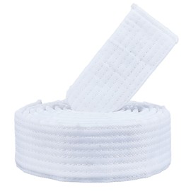 CREATCABIN White Taekwondo Belt Hapkido Martial Arts Belt Judo Karate TKD Aikido Uniform Ranking Belt Cotton Long Soft Universal Fit Belts Jiu Jitsu for Performance Sports Training Equipment 5.9ft