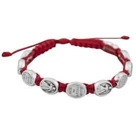 Divine Mercy Blessing Bracelet with Red Cord adjustable