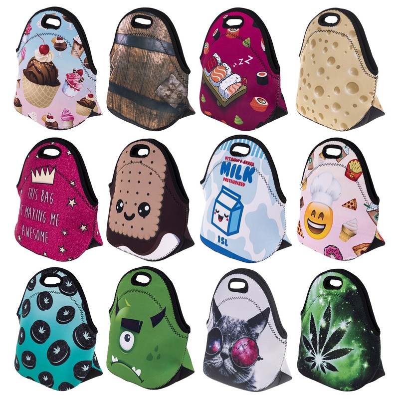 Lunch Bag Box Neoprene School Work Handbag Breakfast Galaxy Sunglasses