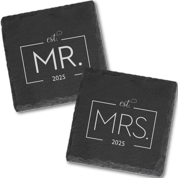 Custom Table Coasters for Drinks Set of 2 | Engraved