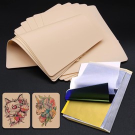 Autdorain Pieles De Práctica De Tatuajes Con Papel De Transferencia - Autdor Kit De 30 Piezas De Piel Falsa Para Tatuajes Y Papel De Calco Incluye 20 Piezas De Papel De Tatuaje Y 10 Pie