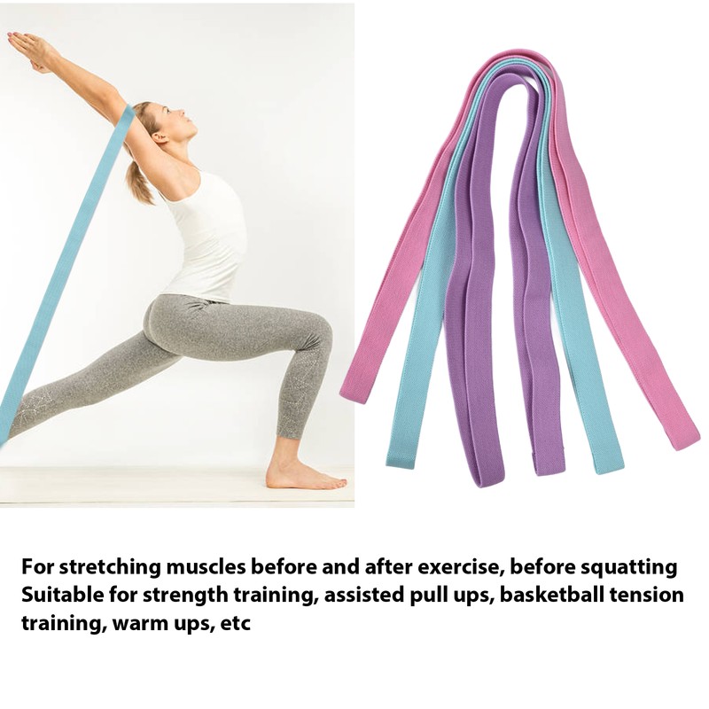 Yoga Stretch Belt 3 Colors Elastic Safe Fitness Resistance Band