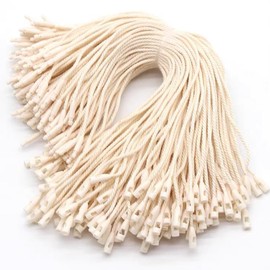 SSZYMAOYI Tag Fasteners, Pack of 500, Cotton, 7.9 inches (20 cm), Spelling String, Tagging Loop, Snap, Lock Pin, Binding Tool, Tag Thread, Tagging, Tape, For Clothes, Stores, Commercial Use, Price