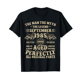 40th Birthday Gifts for Men September 1985 40 Year Old Bday T-Shirt