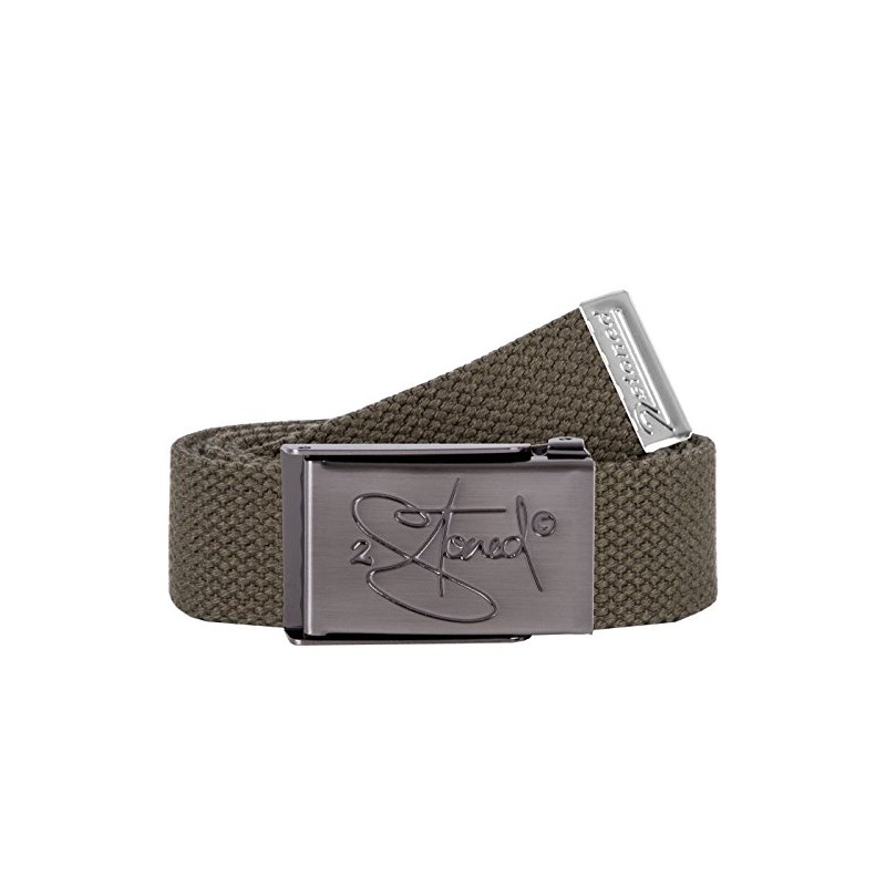 2Stoned Unisex Fabric Belt, Matte Buckle, Classic, 3 cm Wide