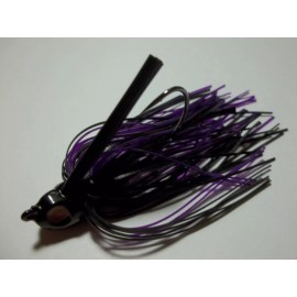 Jakes Jigs TWO (2) 1/2 OZ POISON HEAD  *BLACK AND PURPLE*