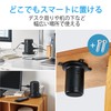 Elecom TT-U01-0820BK Power Strip Tower Type, 8 Outlets, Lightning Surge,