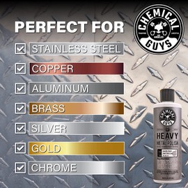 Chemical Guys SPI40916 Light & Heavy Metal Polish Kit, Restore, Protect, and Shine all Metal Surfaces, 2-16 fl oz