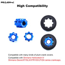 SONZUIA Crank Arm Adjusting Cap Removal Tool for Shimano Hollowtech II (Dust Cover + Crankcase Cover Tool)