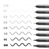 Copic Multiliner, Black, Set Of 8, Black, For Art &