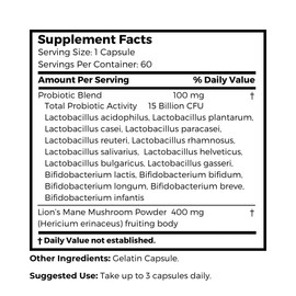 Dr Clark Store Daily Probiotics 15 Billion CFU, 60 Capsules