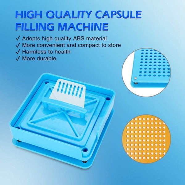 Ejoyous 100 Holes Capsule Filler, Empty Powder Plates Holder Manual