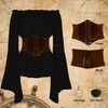 CICOCI Pirate Costume For Women With Accessories Renaissance Blouse Top