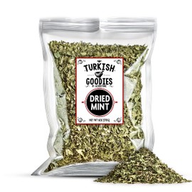 Dried Mint Leaves 6oz – Premium Cut & Sifted, All-Natural, No Stems, Perfect for Tea, Cooking & Seasoning - Gluten Free, Halal, Turkish Dried Spearmint Leaves, Crushed Peppermint Tea