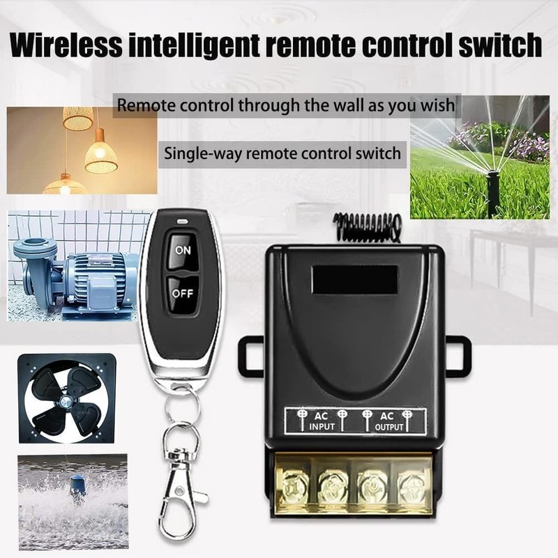 Gebildet 220V Wireless Remote Control Switch, AC80~265V, 30A, Relay Switch,
