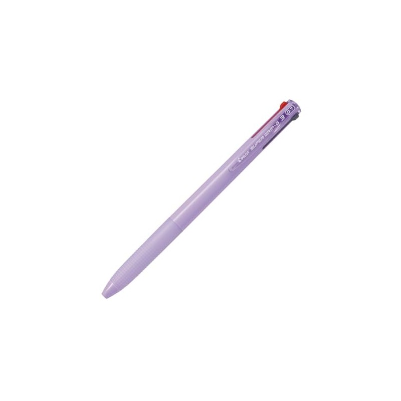 Pilot BKSG300F10PU Super Grip G3 0.7 Purple Tri-Color Ballpoint Pen,
