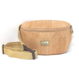 Waist Bag Fanny Pack Belt Bag | Handmade in Portugal from Cork Material | Montado | Durable, Lightweight & Water Resistant (Natural)