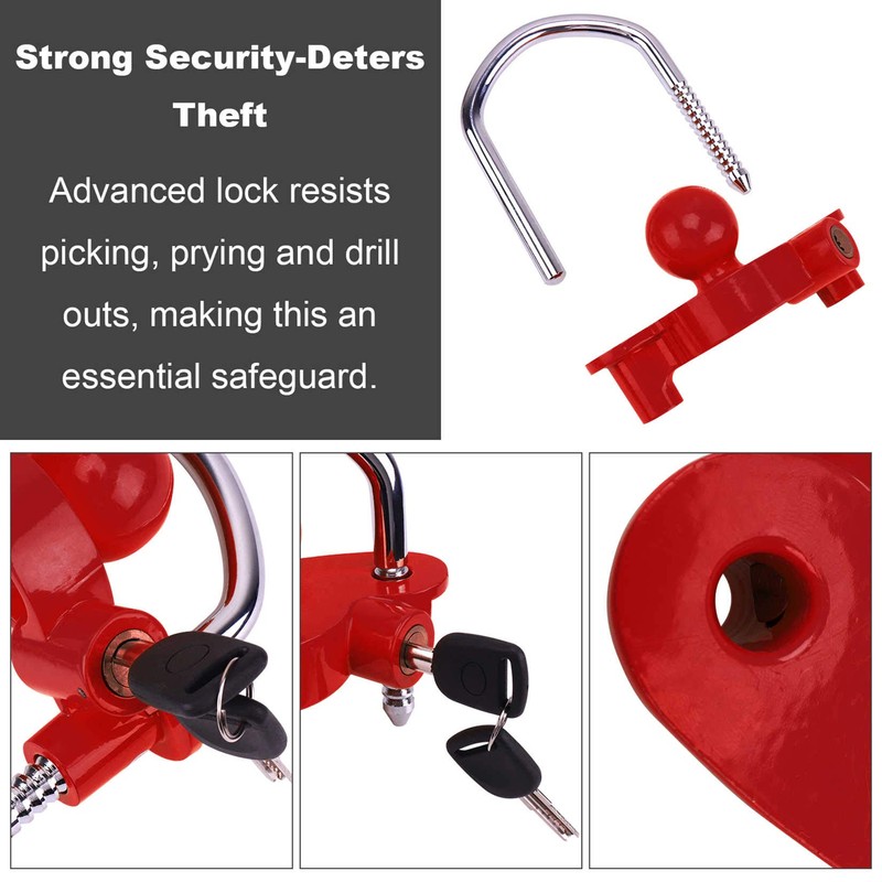 Turnart Trailer Lock for Standard Towing Hitch, Easy Assembly, Anti-theft