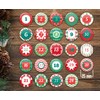 stylebutton® 24 Advent Calendar Buttons: Colourful, Numbered Pin Xmas 2