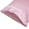 LCBD Standard Size Satin Pillowcase for Hair and Skin, Pink