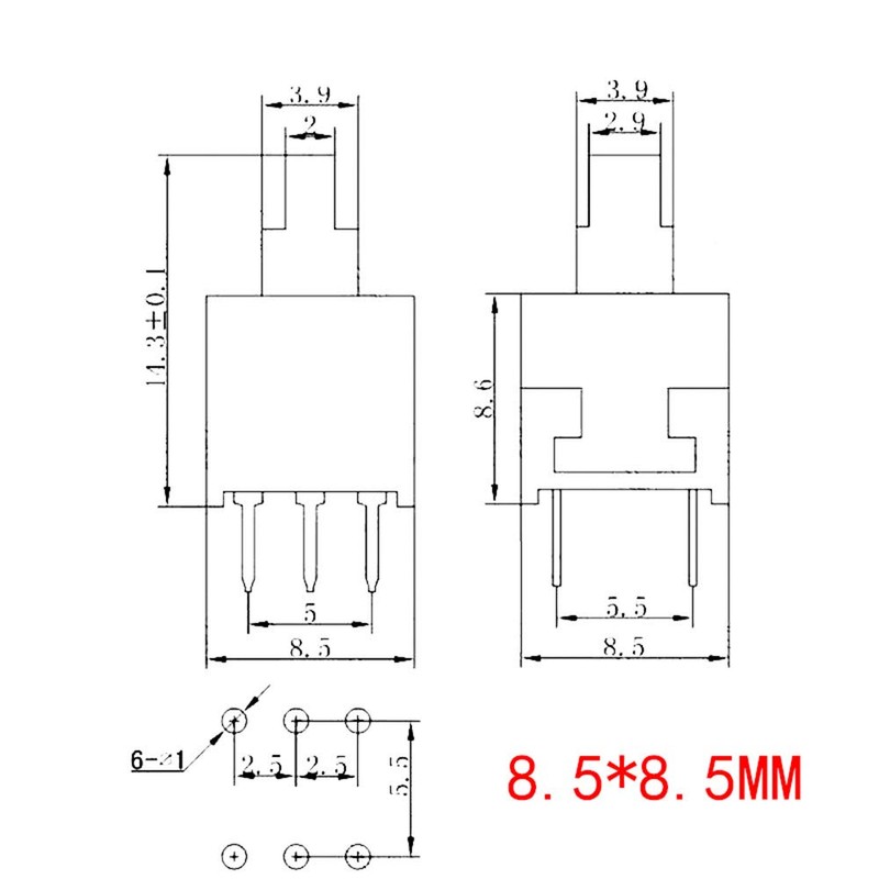 Youmile 150 Pieces Self-Locking DPDT 6PIN Micro Square Switch Kit