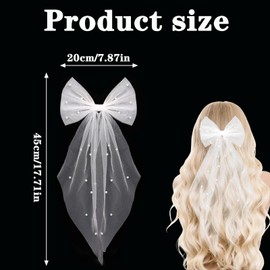 Jga Schleier Braut,Perlen Jga Schleier,Braut Accessoires Hochzeitsfotografie Schleier Jga Braut,Kurz Brautschleier Jga für Junggesellenabschied Hochzeit Damen Party Haarschmuck(Weißer)