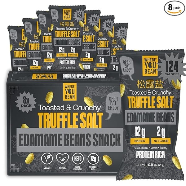 Where You Bean Edamame Beans Snack (Truffle Salt) - Crunchy