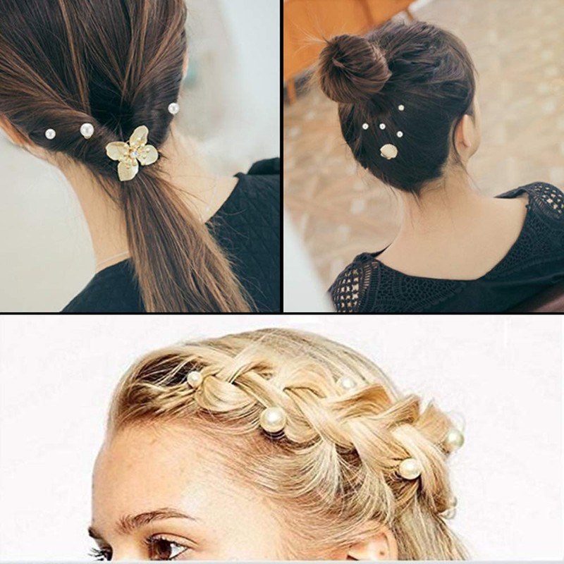 Vpang - 20 horquillas en espiral para el pelo, Pearl-Gold