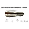 Pro-Graad 3-1/2" Stainless Angle Grinder Arbor Extension, 1-1/2” Thread Length,