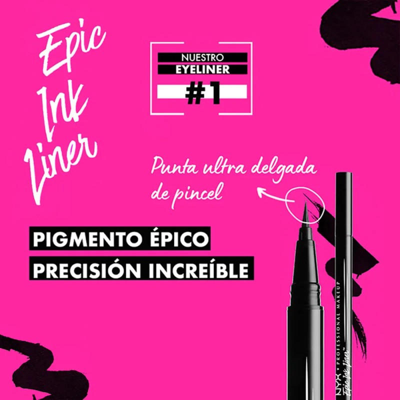 NYX PMU Epic Ink Liner Delineador Líquido Ojos 1ml