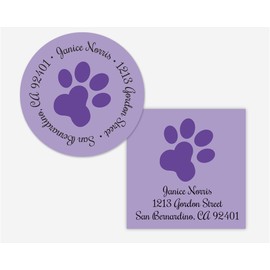 Paw Print Address Labels Pet Stickers/labels (#086-SS)