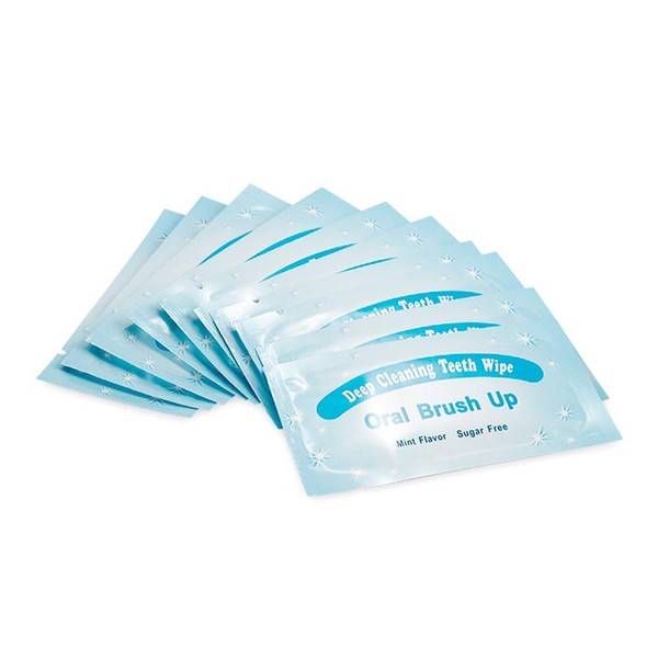 Mint-flavored oral finger wipes teeth whitening wipes oral cleaning wipe (50 Pcs)