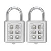 sourcing map Combination Padlock, 6-Digit Push Button Padlock 3-Position Locking