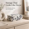 Artisanal Abode Natura Marble Rectangle Jewelry Box with Lid, 7.87
