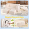 HONEY JOY Modular Kids Play Couch, Washable Foldable Foam Loveseat